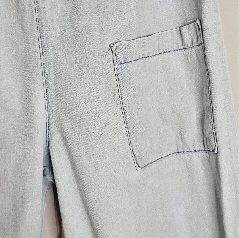 Zara Girls Collection Denim Jumpsuit Romper Pockets Size 11/12